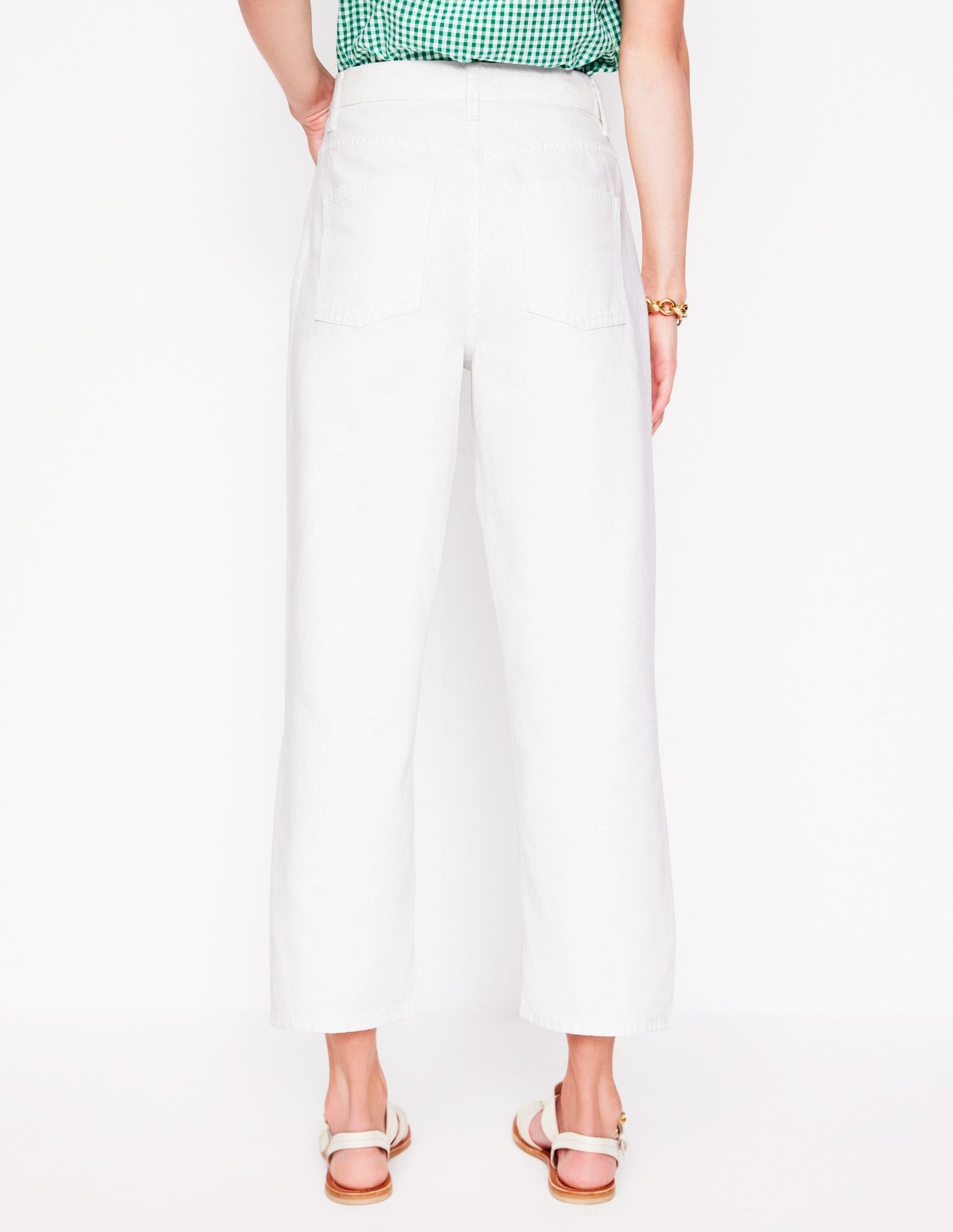 Boden Barrel Leg Jeans - White