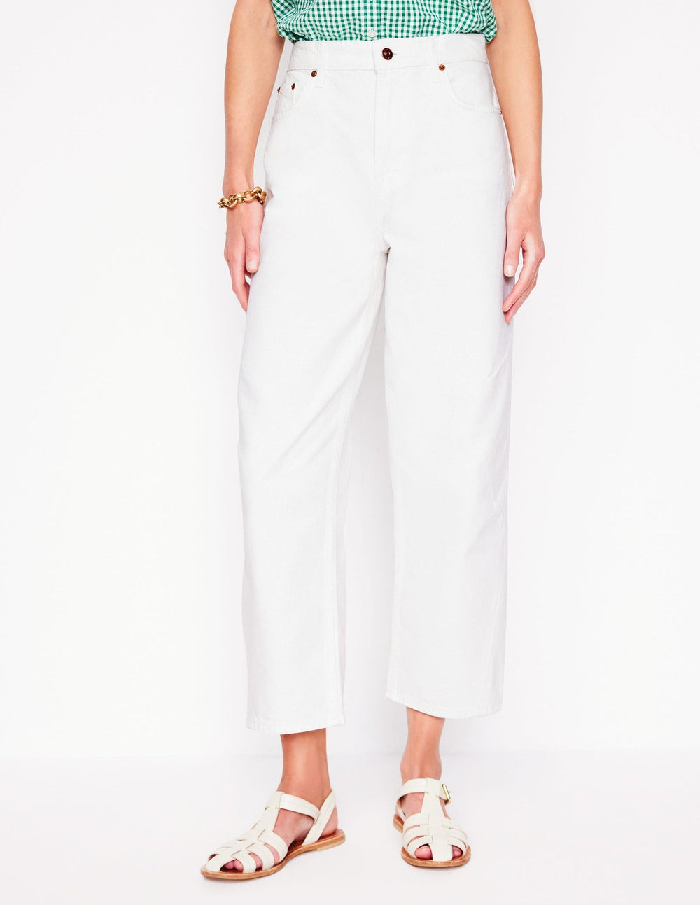 Boden Barrel Leg Jeans - White