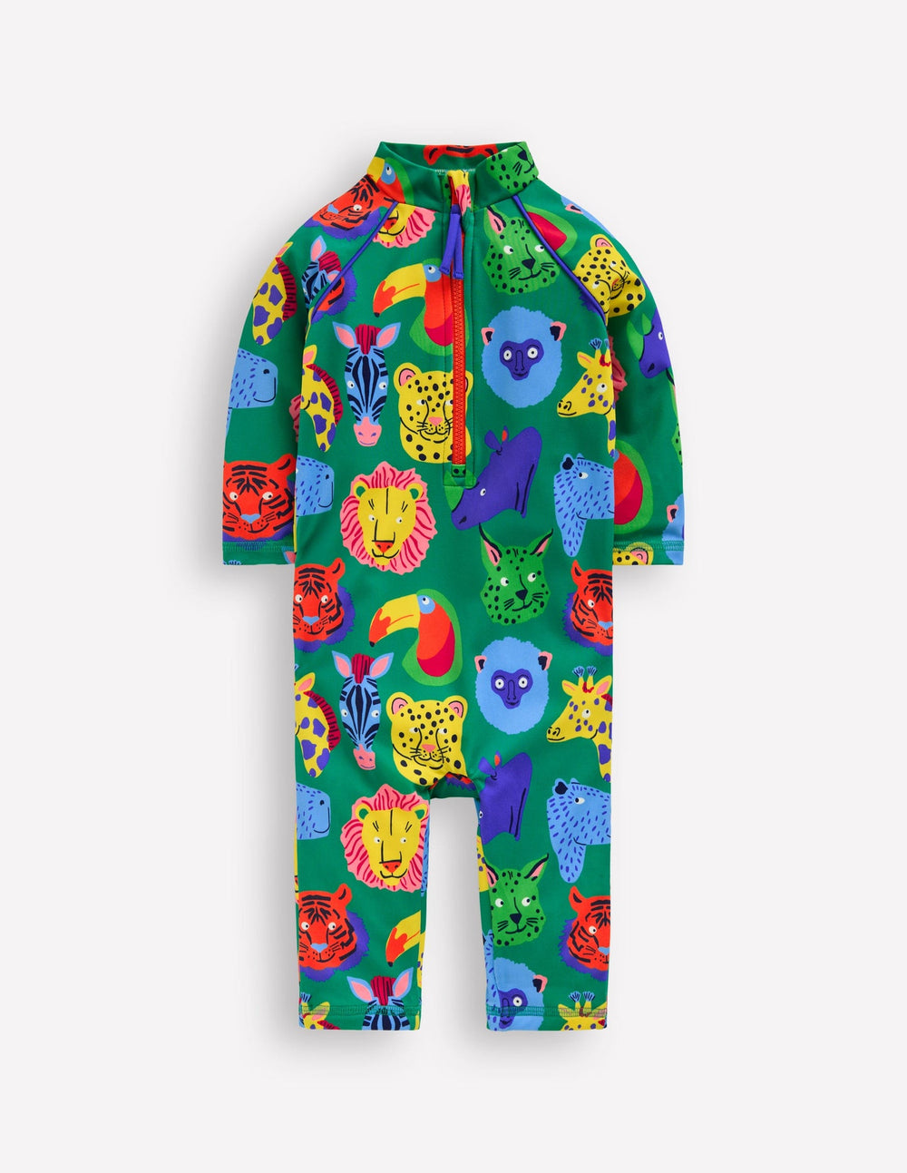 Boden Fun Sun Safe Surfsuit - Multi Animal Faces