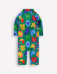 Boden Fun Sun Safe Surfsuit - Multi Animal Faces