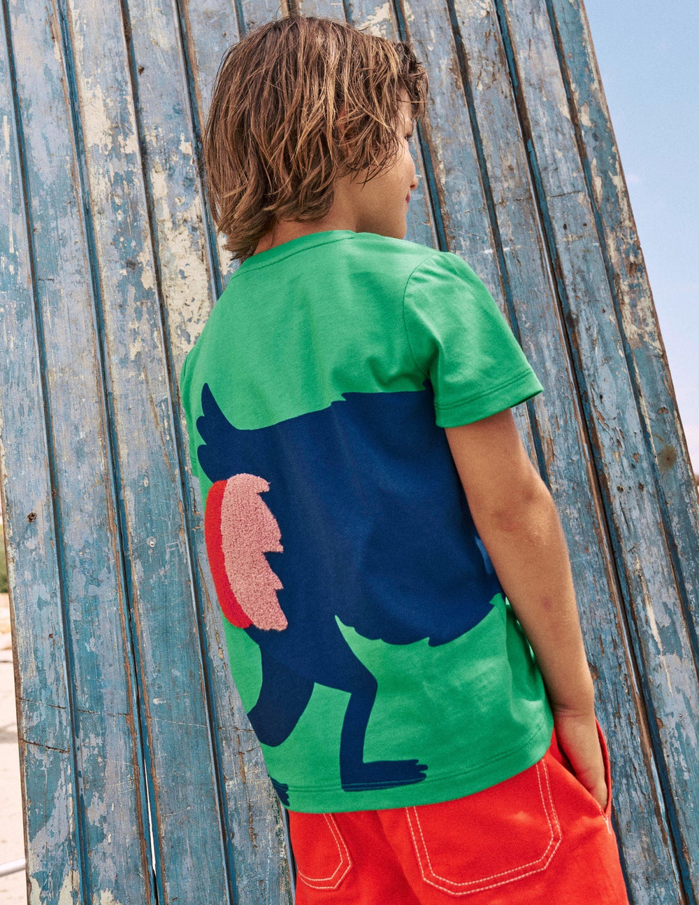 Boden Fun Graphic T-shirt - Sapling Green Baboon