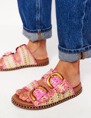 Boden Alberta Footbed Sandals - Natural/Multi