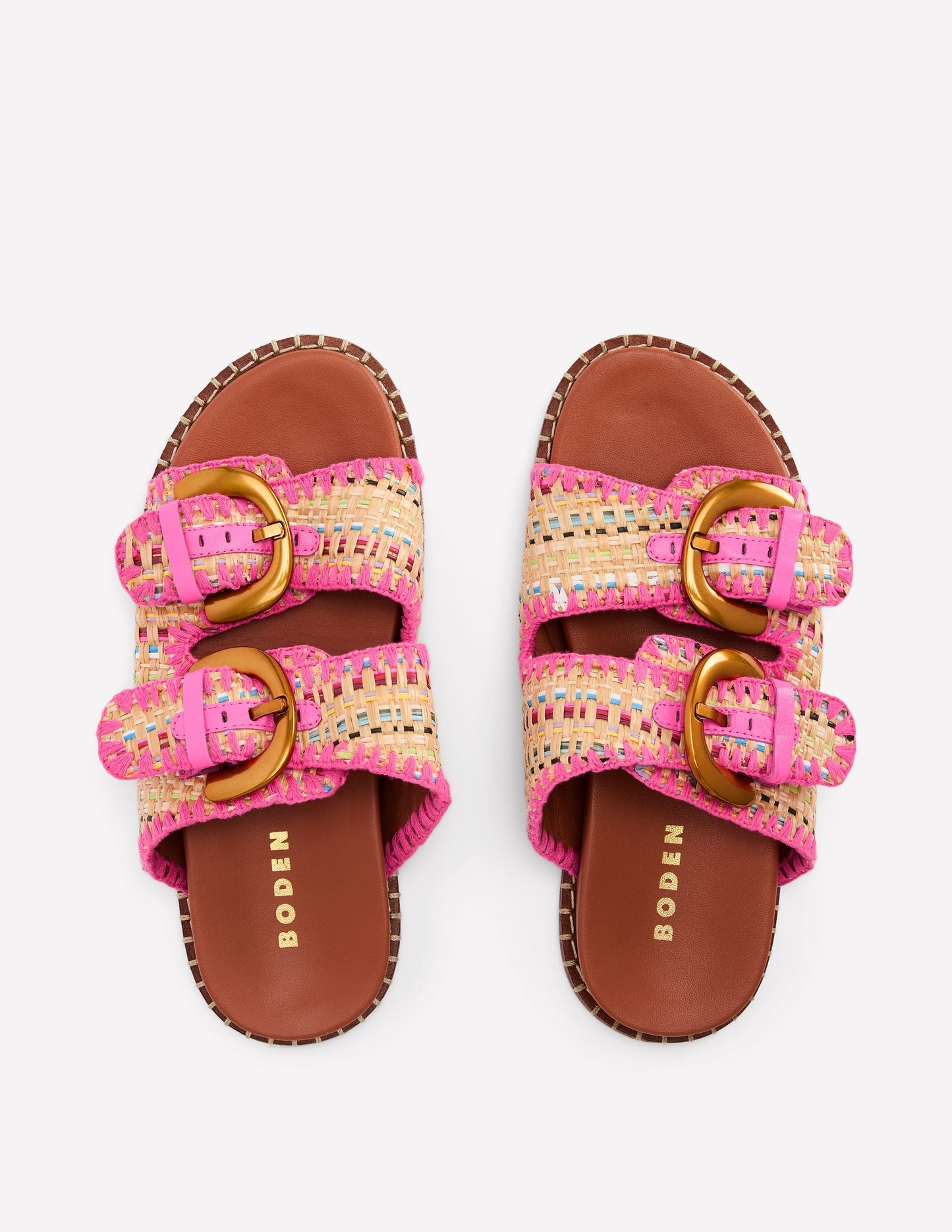 Boden Alberta Footbed Sandals - Natural/Multi