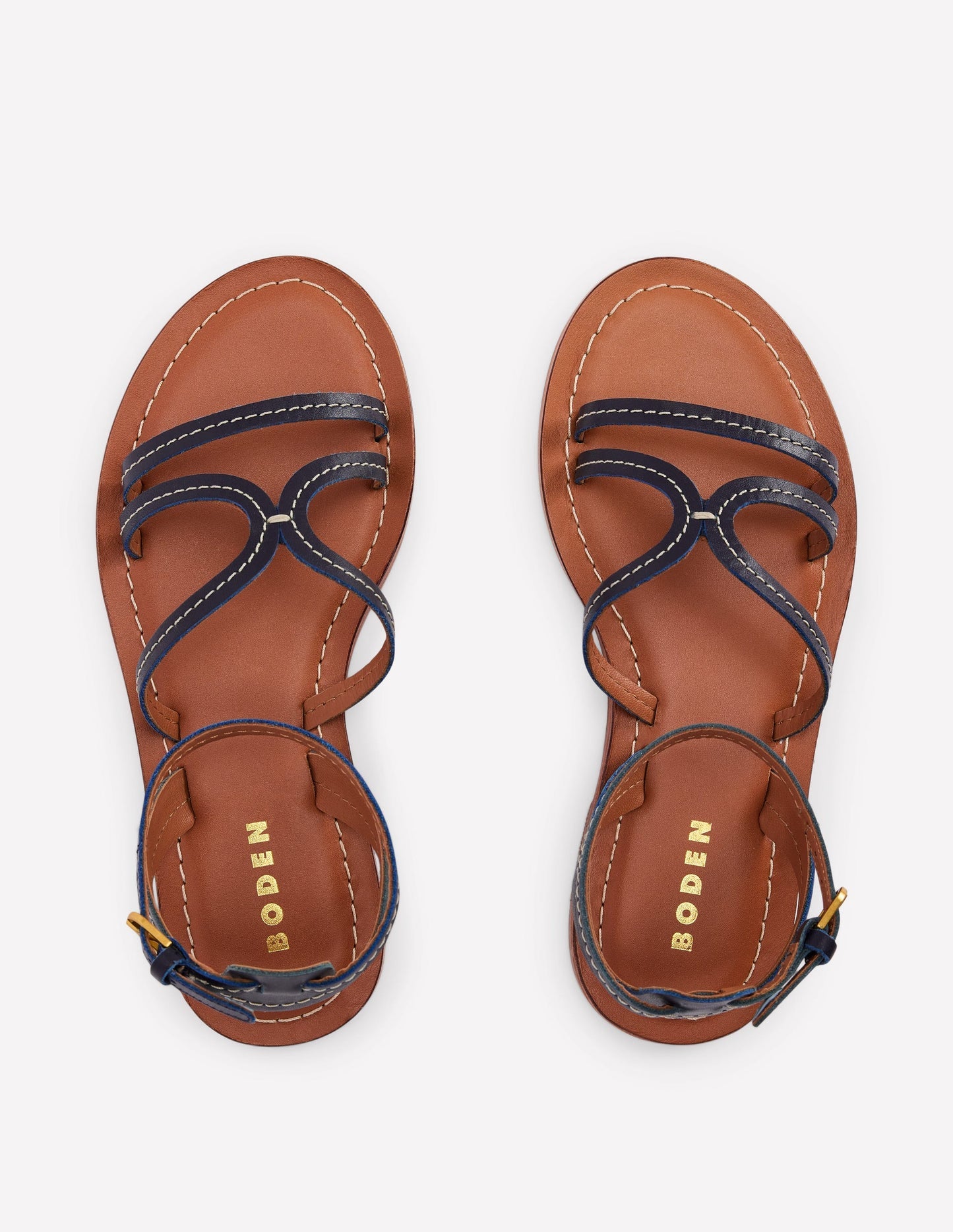 Boden Casual Flat Sandal - Navy