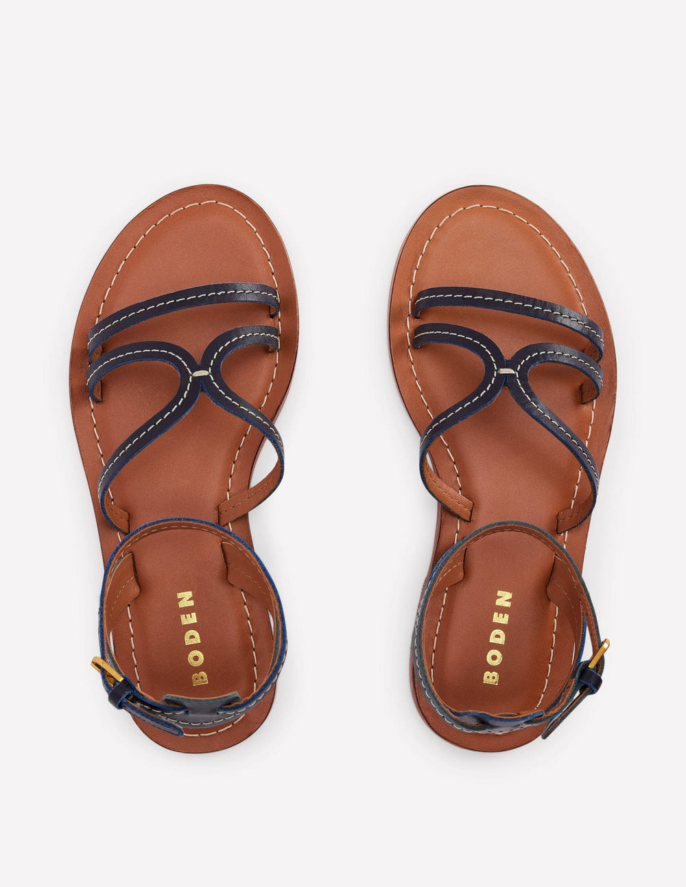 Boden Casual Flat Sandal - Navy