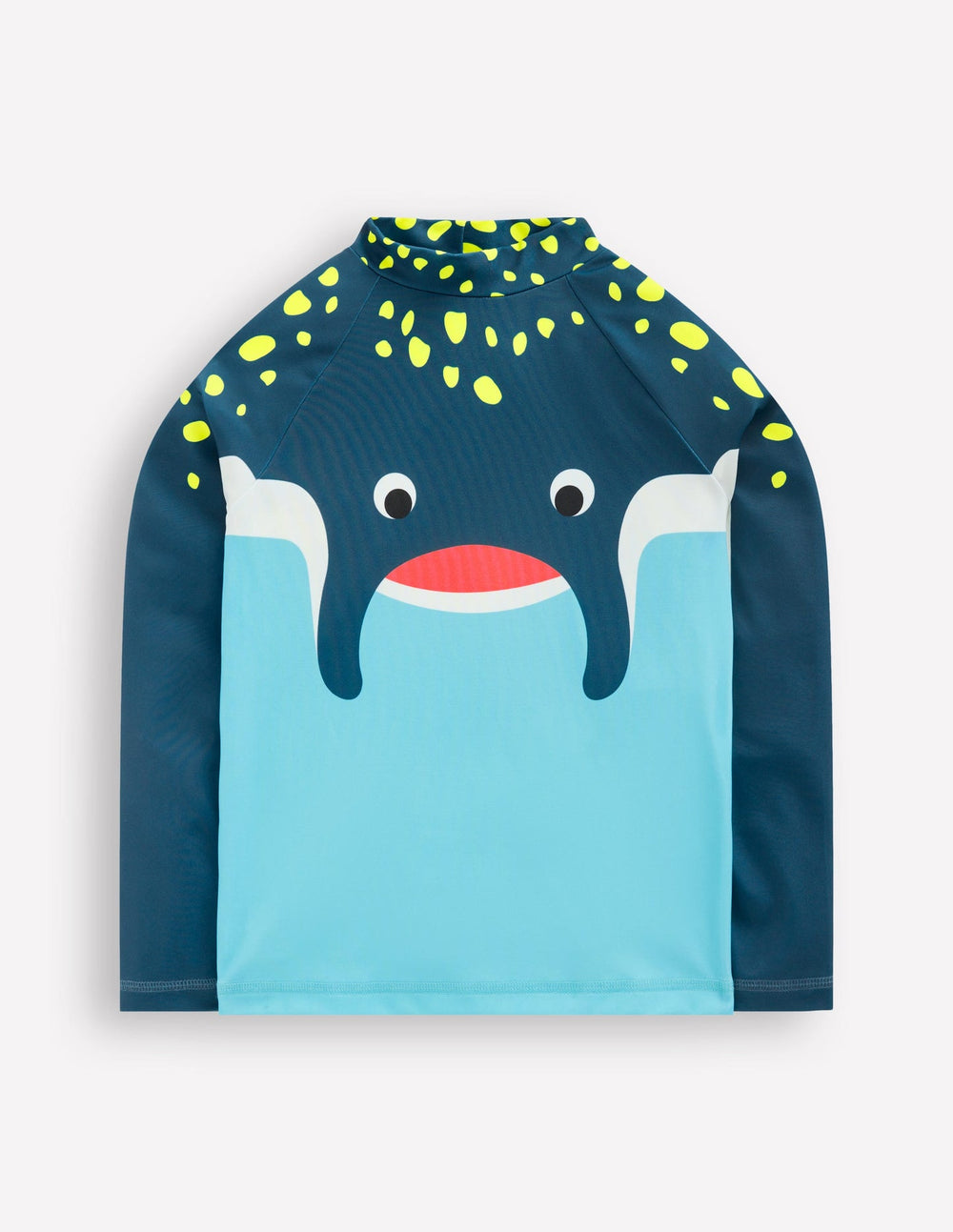 Boden Logo Rash Vest - Caribbean Blue Stingray