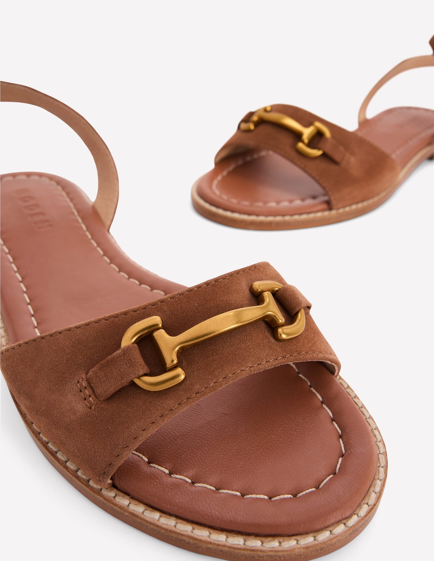 Boden Iris Snaffle Flat Sandals - Ginger Snap