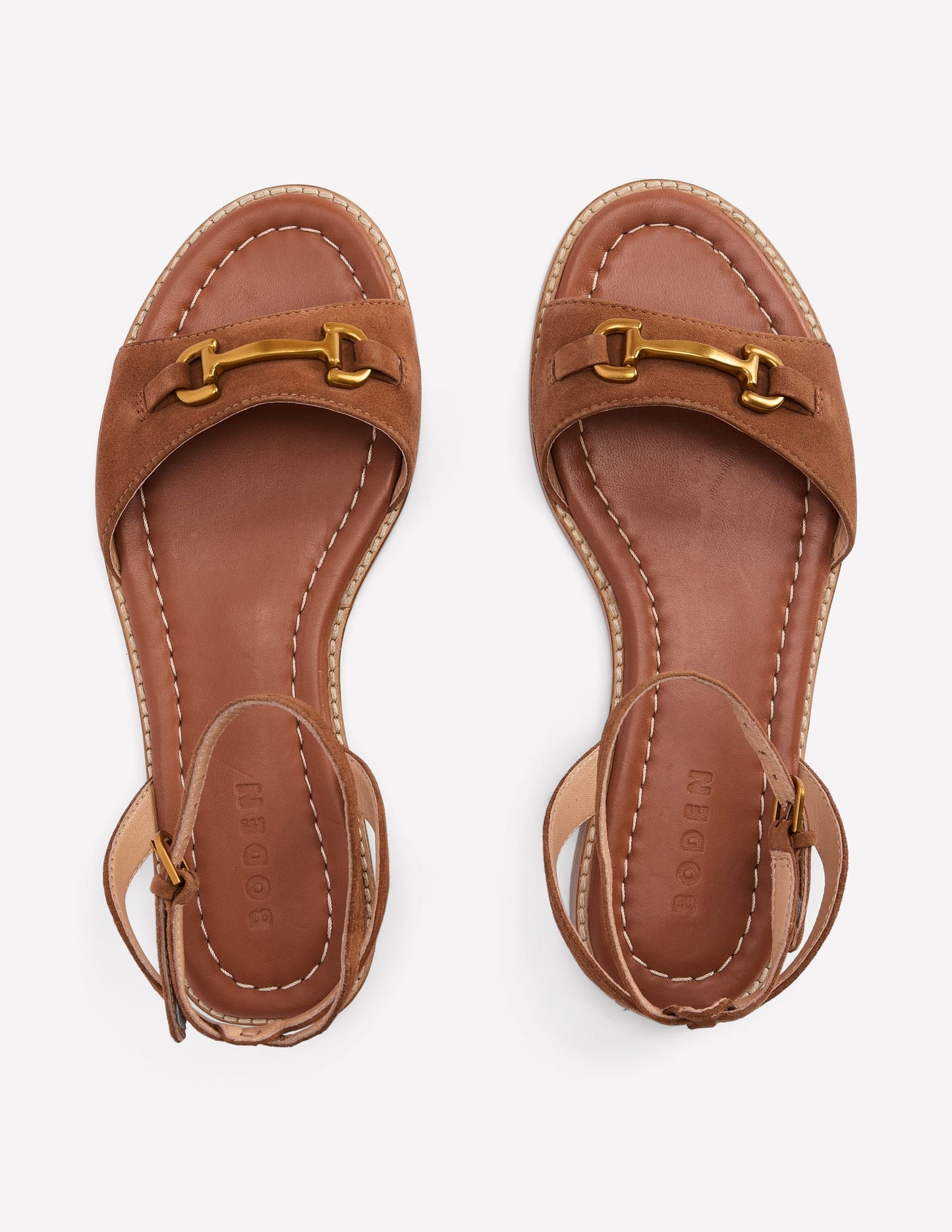 Boden Iris Snaffle Flat Sandals - Ginger Snap