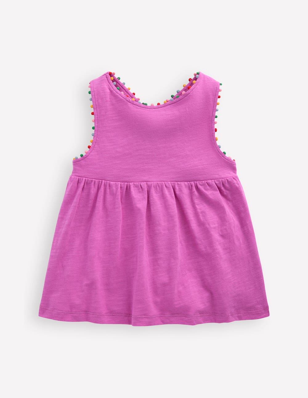 Boden Cross - back Pom Top - Foxglove Purple