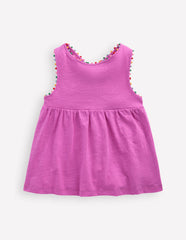 Boden Cross - back Pom Top - Foxglove Purple