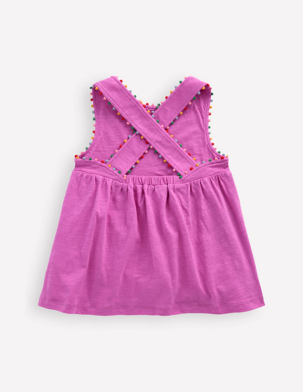 Boden Cross - back Pom Top - Foxglove Purple