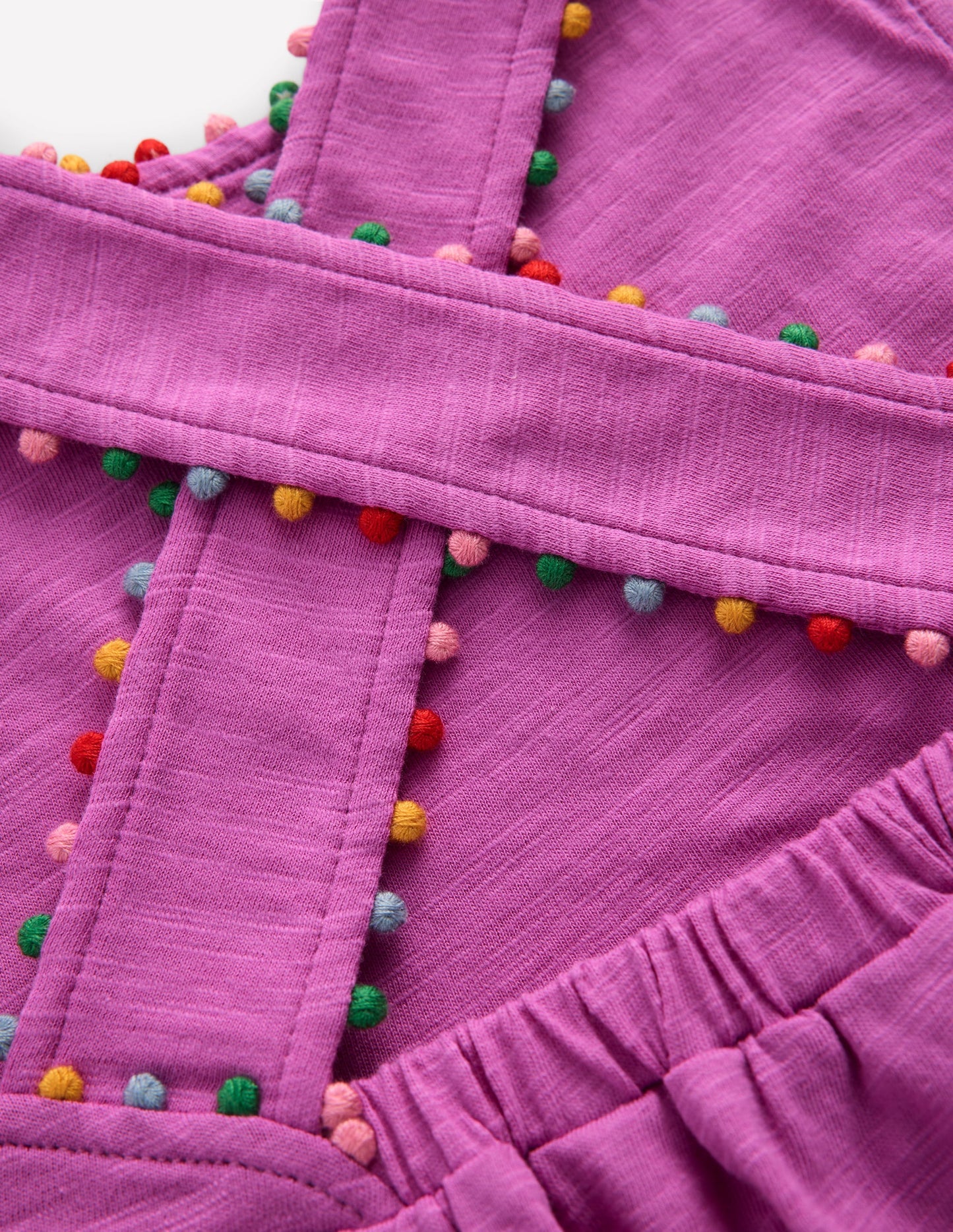 Boden Cross - back Pom Top - Foxglove Purple