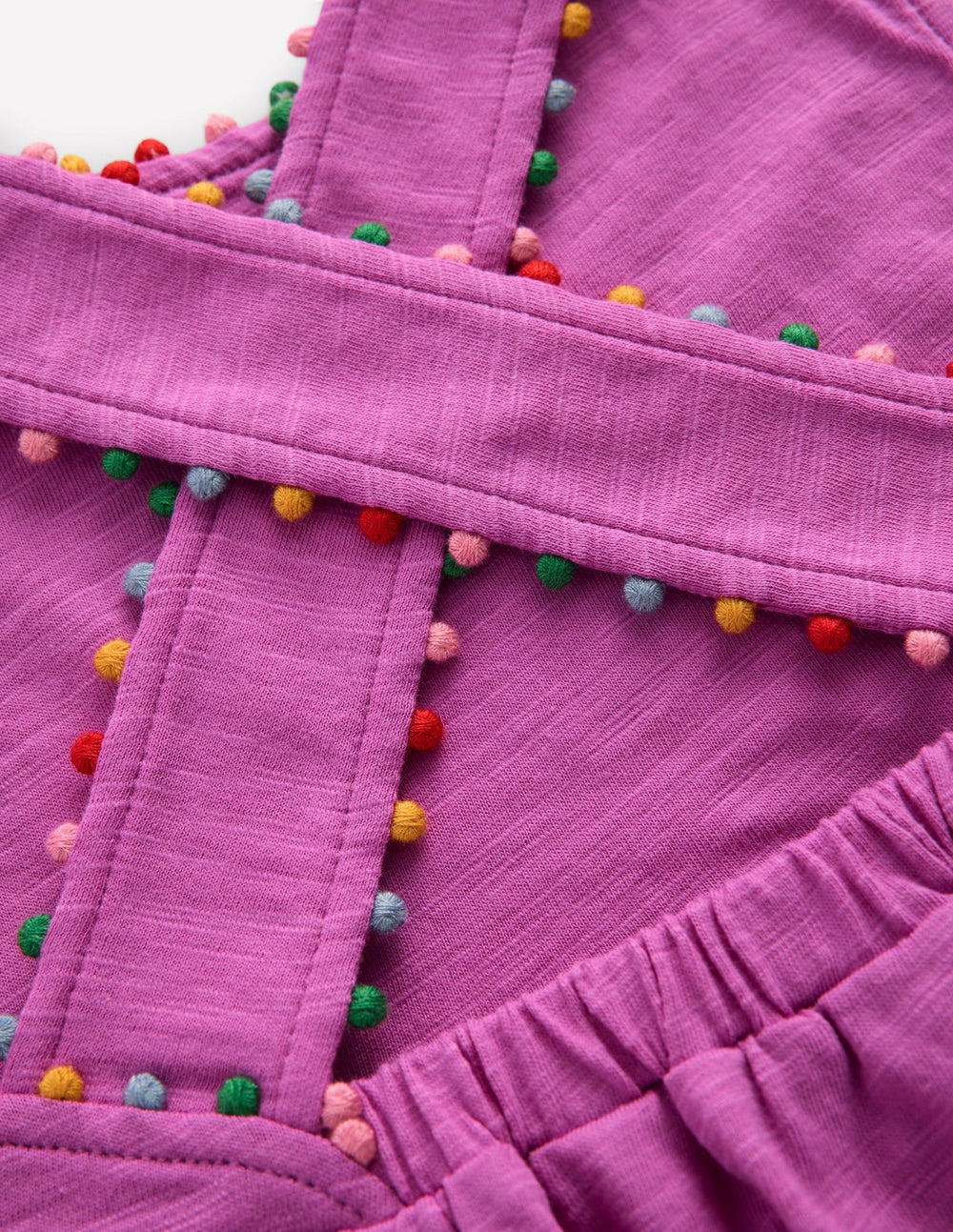 Boden Cross - back Pom Top - Foxglove Purple