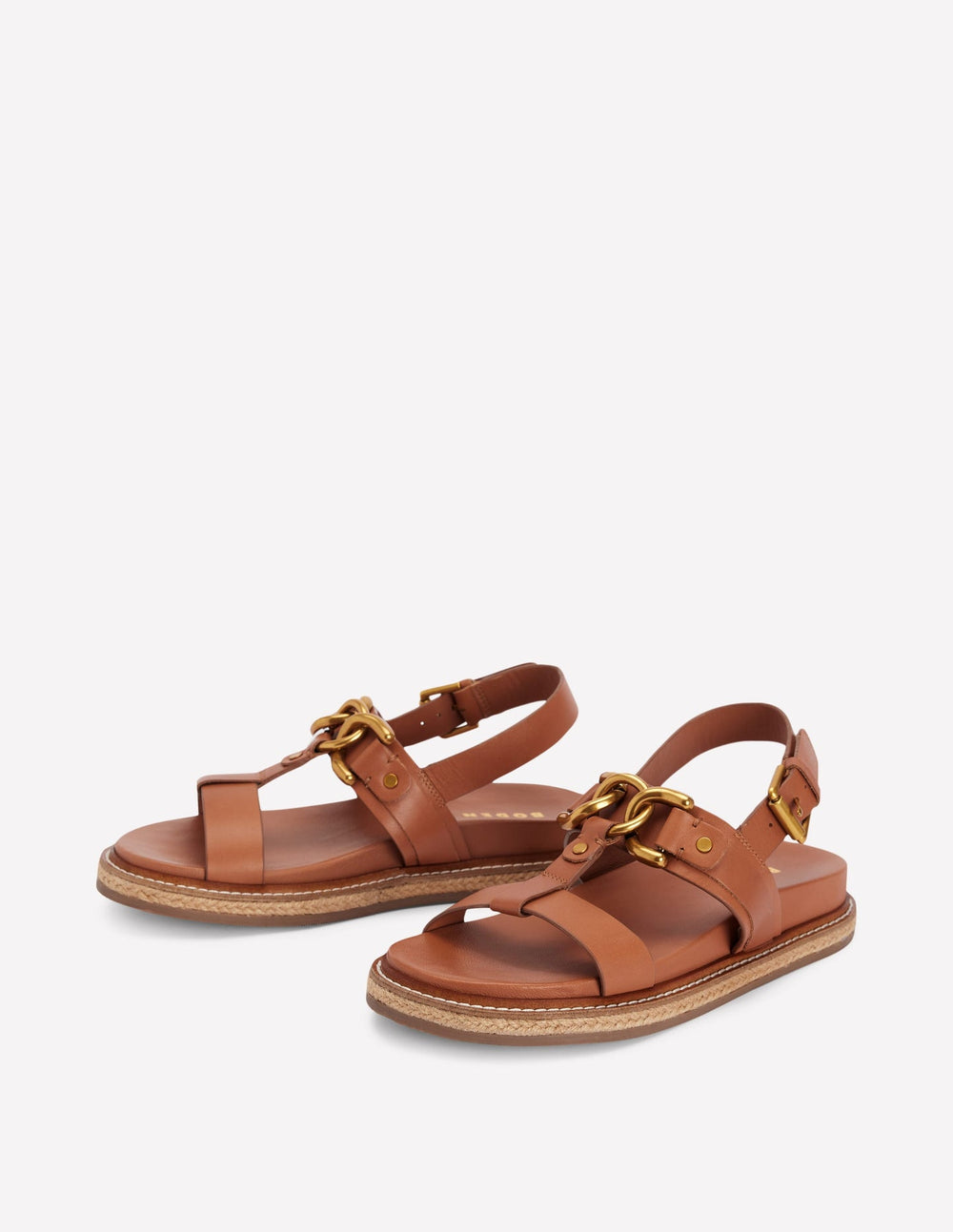 Boden Hardware Detail Footbed Sandal - Tan