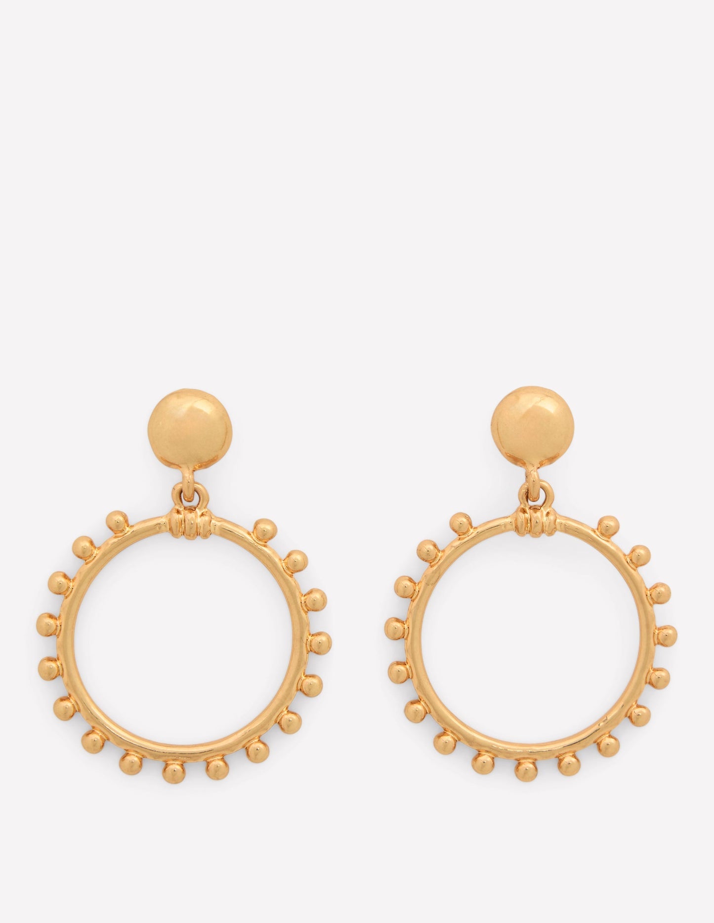 Boden Circle Ring Earrings - Gold