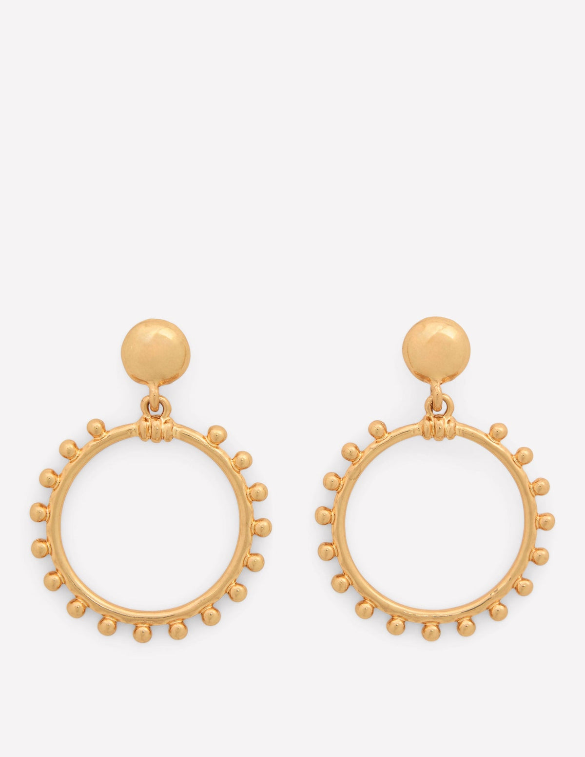 Boden Circle Ring Earrings - Gold