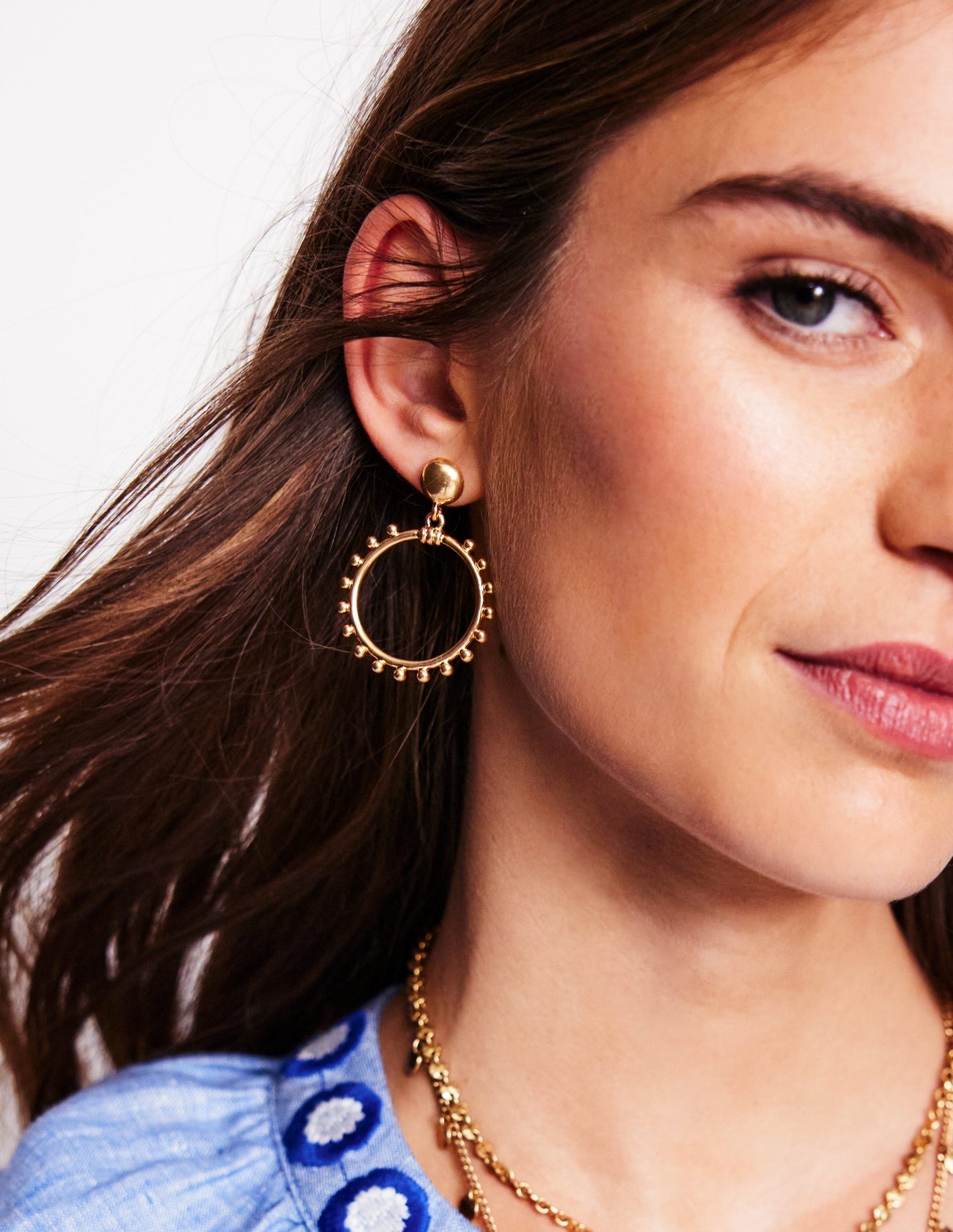 Boden Circle Ring Earrings - Gold