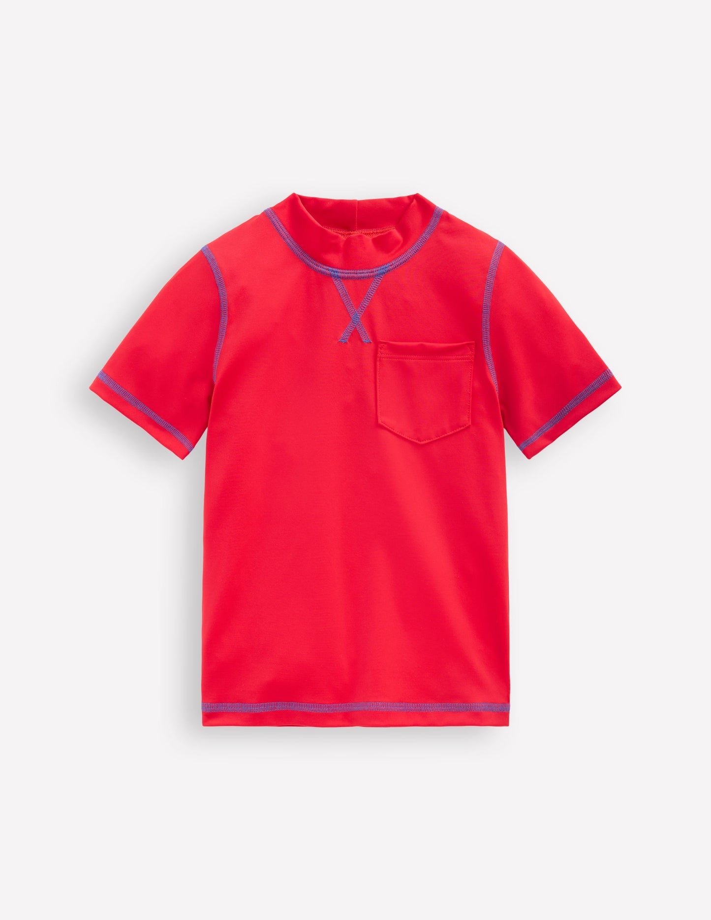 Boden Short Sleeve Rash Vest - Poppy Red
