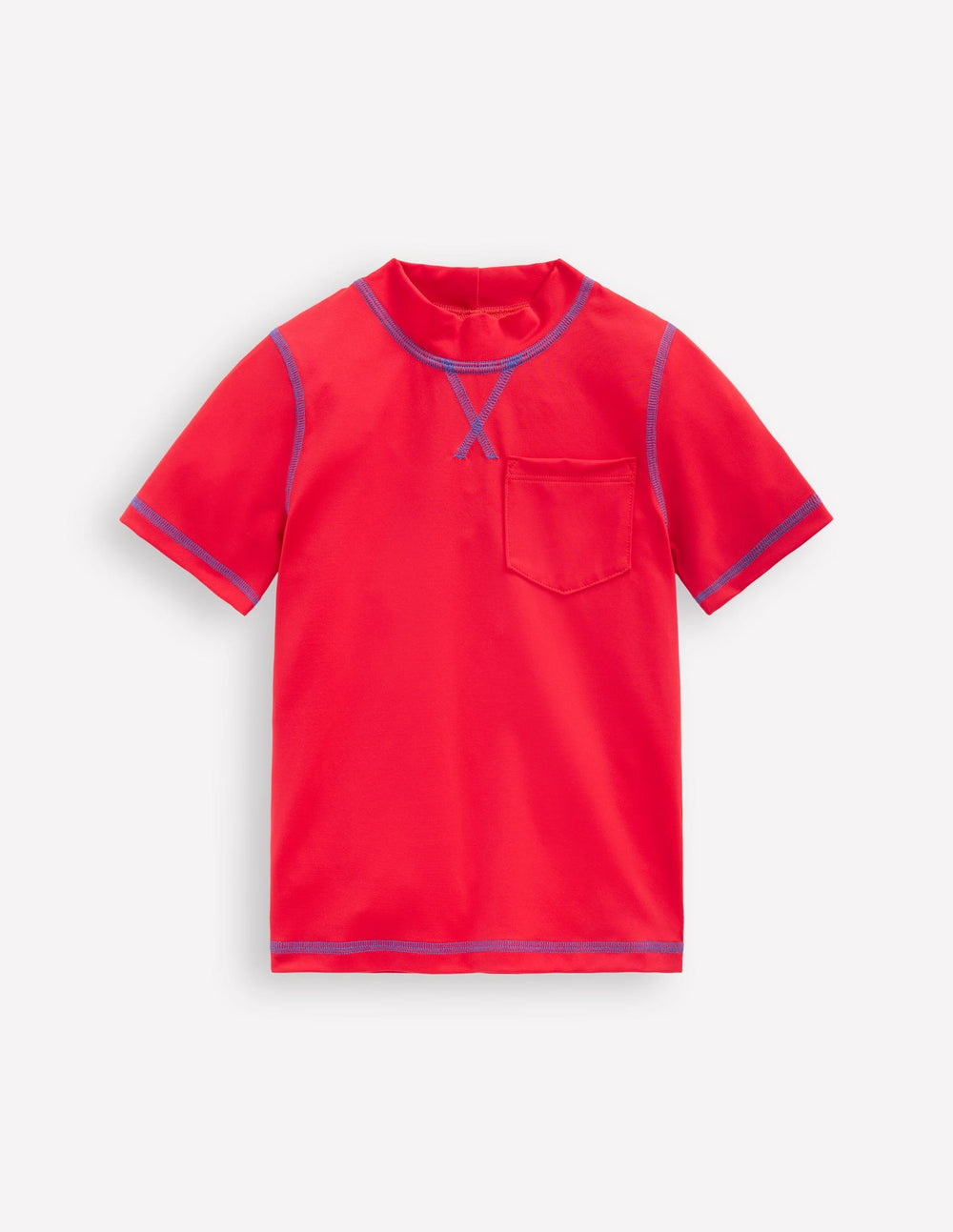 Boden Short Sleeve Rash Vest - Poppy Red