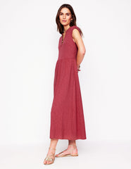 Boden Chloe Jersey Midi Dress - Terracotta Red