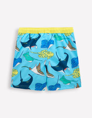Boden Swim Shorts - Caribbean Blue Rays