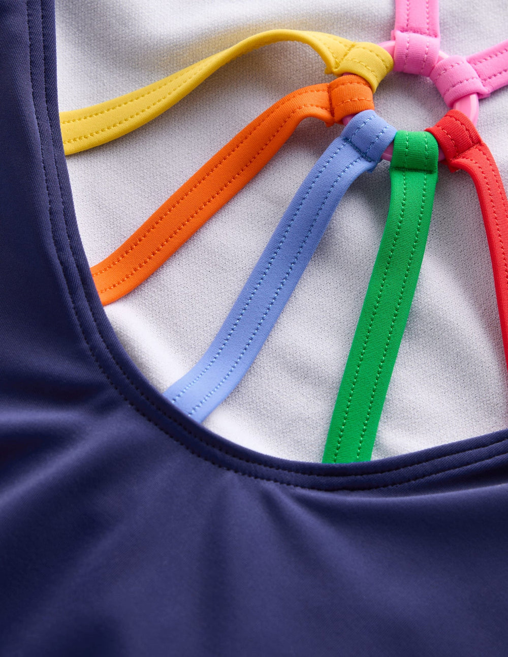 Boden Selena Rainbow Strap Swimsuit - College Navy
