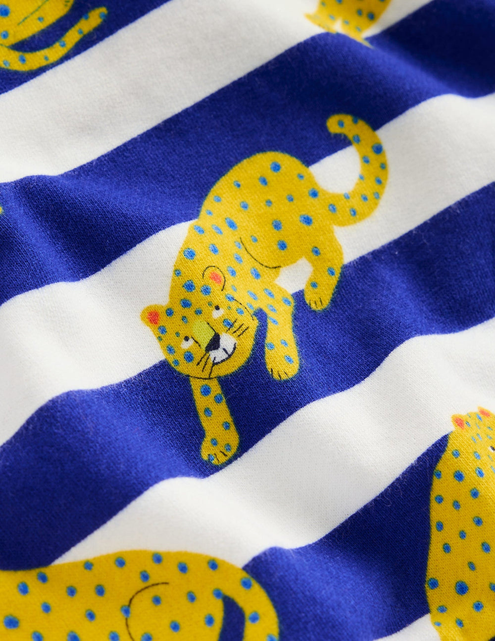 Boden Printed Sweatshirt - Bright Blue Leopard Stripe