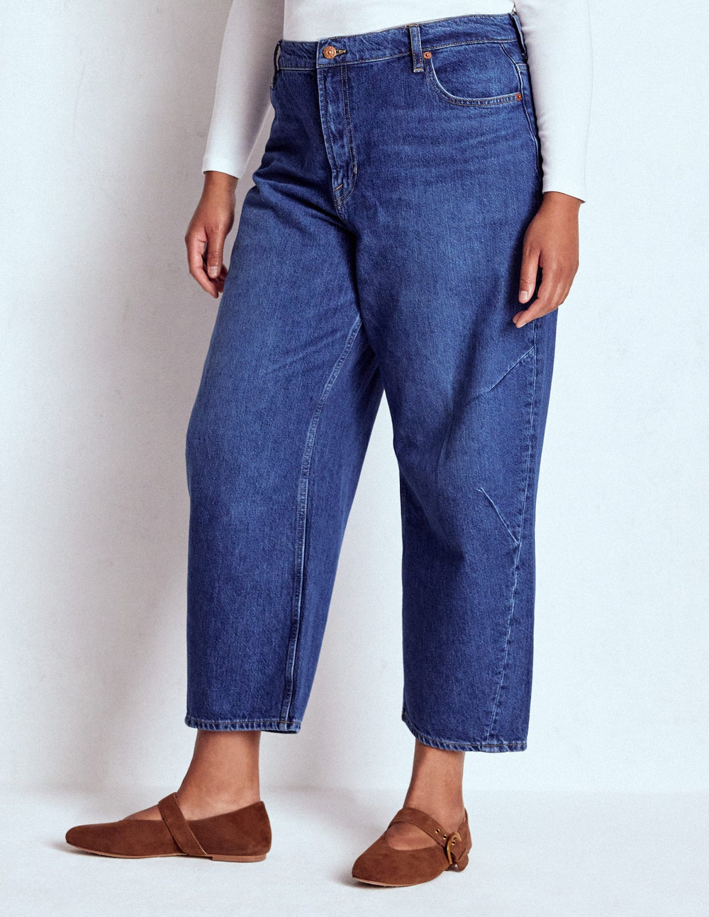 Boden Barrel Leg Jeans - Mid Vintage