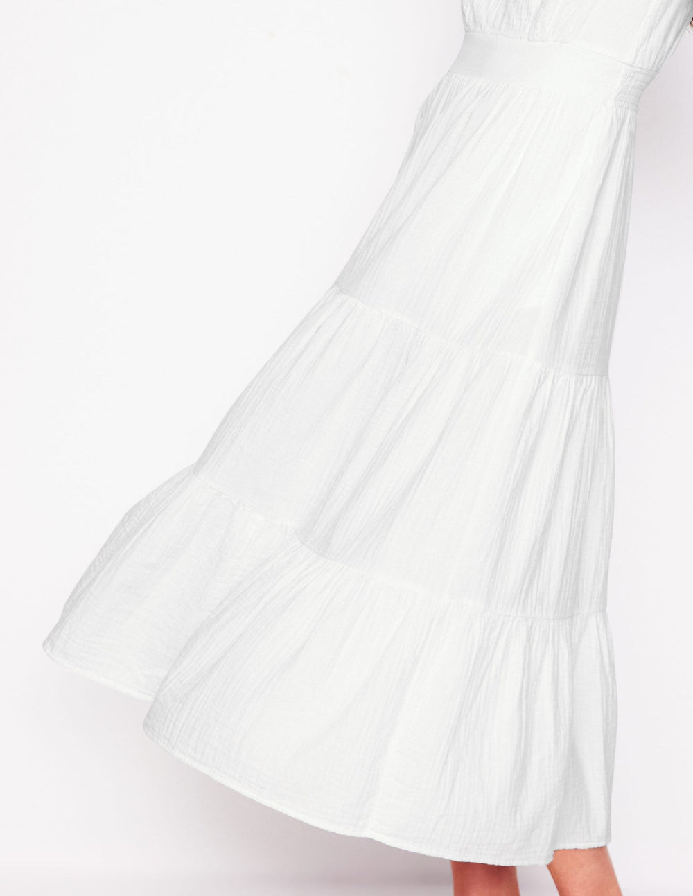 Boden Anna Double Cloth Midi Dress - White