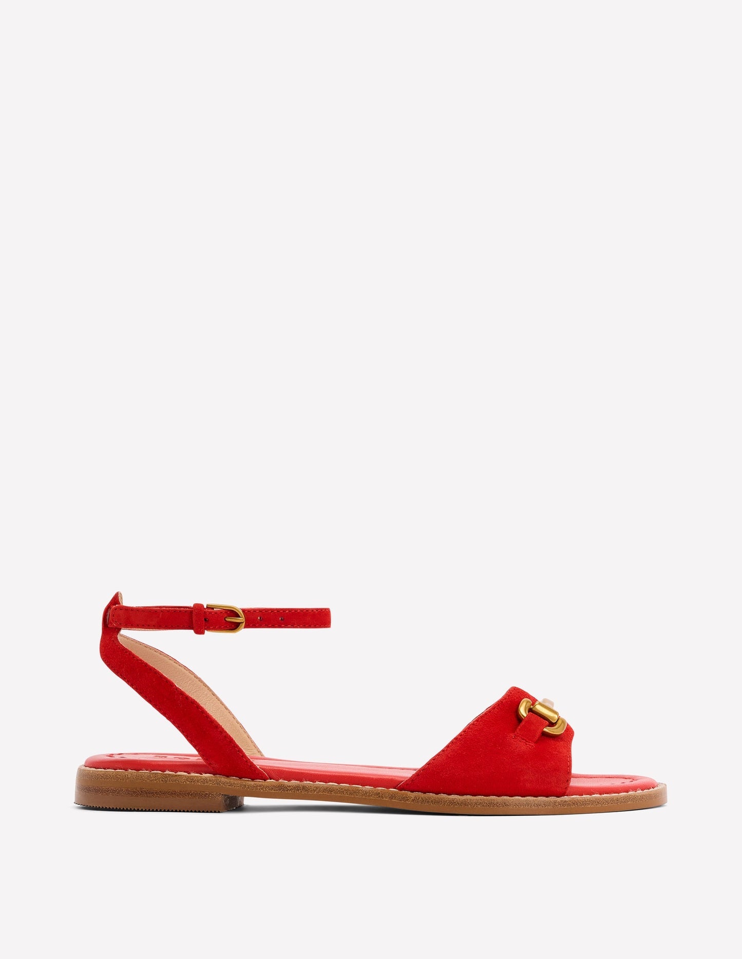 Boden Iris Snaffle Flat Sandals - Post Box Red