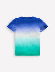Boden Tie Dye T-shirt - Bright Blue /Aquamarine Blue