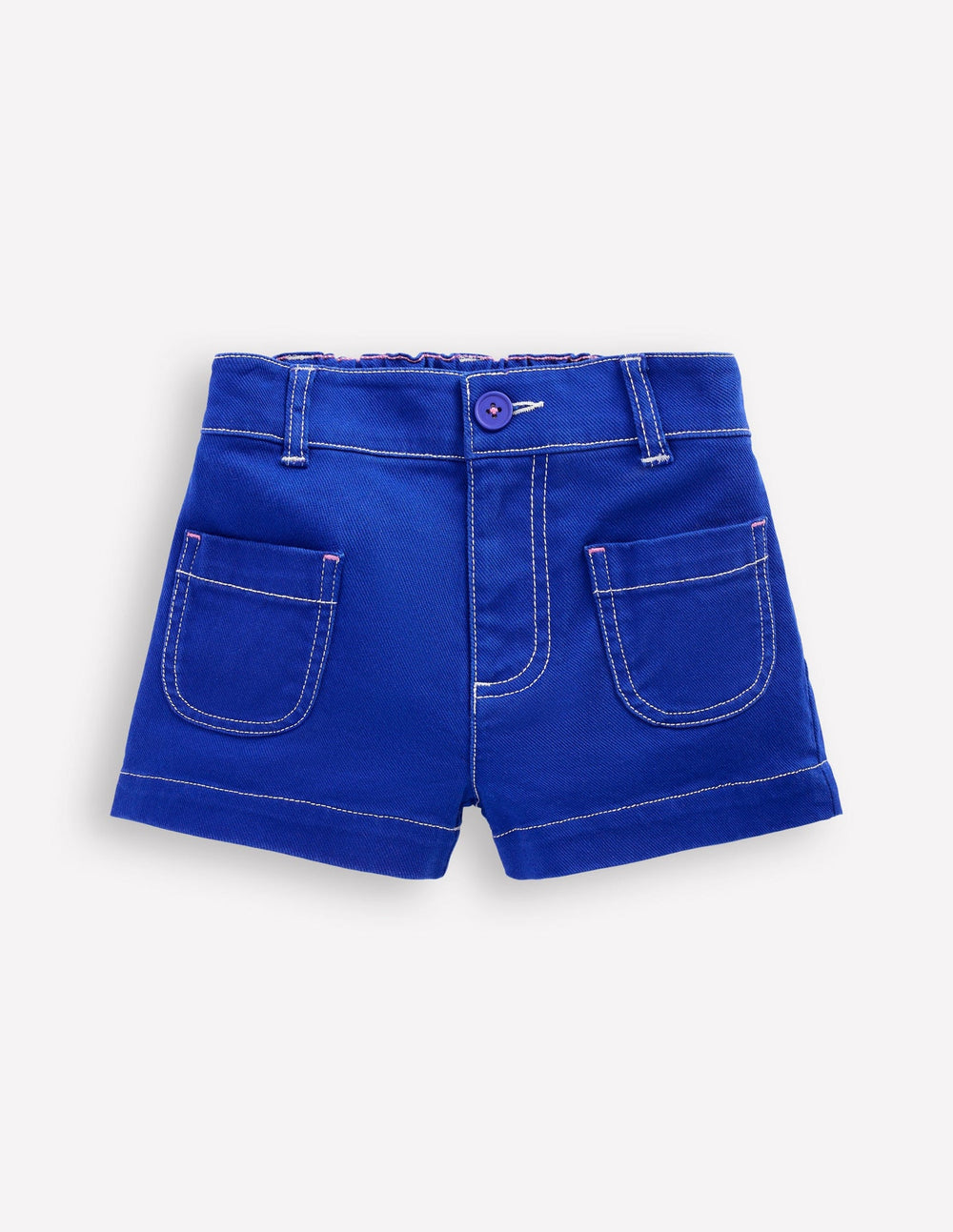 Boden Patch Pocket Shorts - Bright Blue
