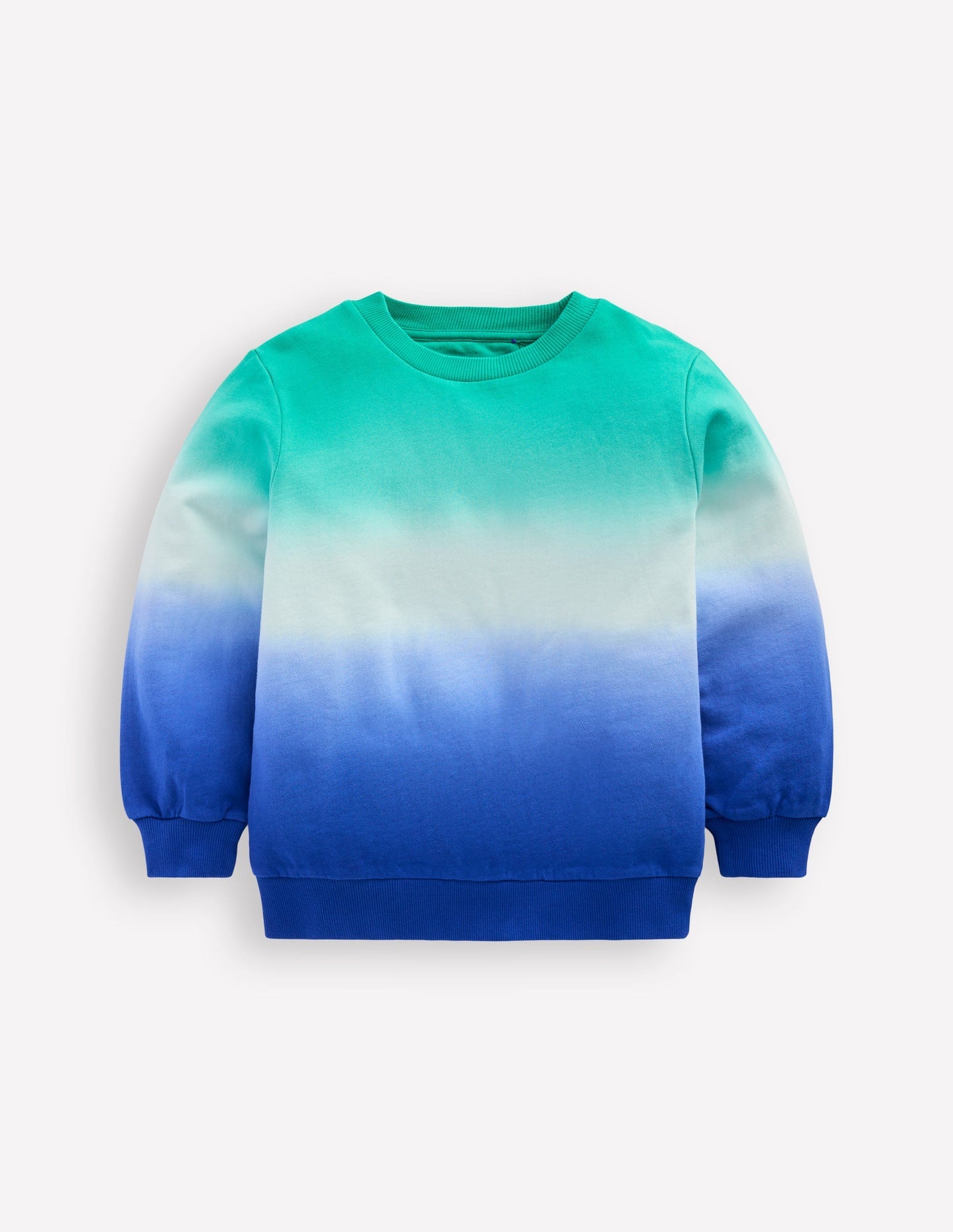 Boden Tie Dye Sweatshirt - Bright Blue/ Aquamarine Blue