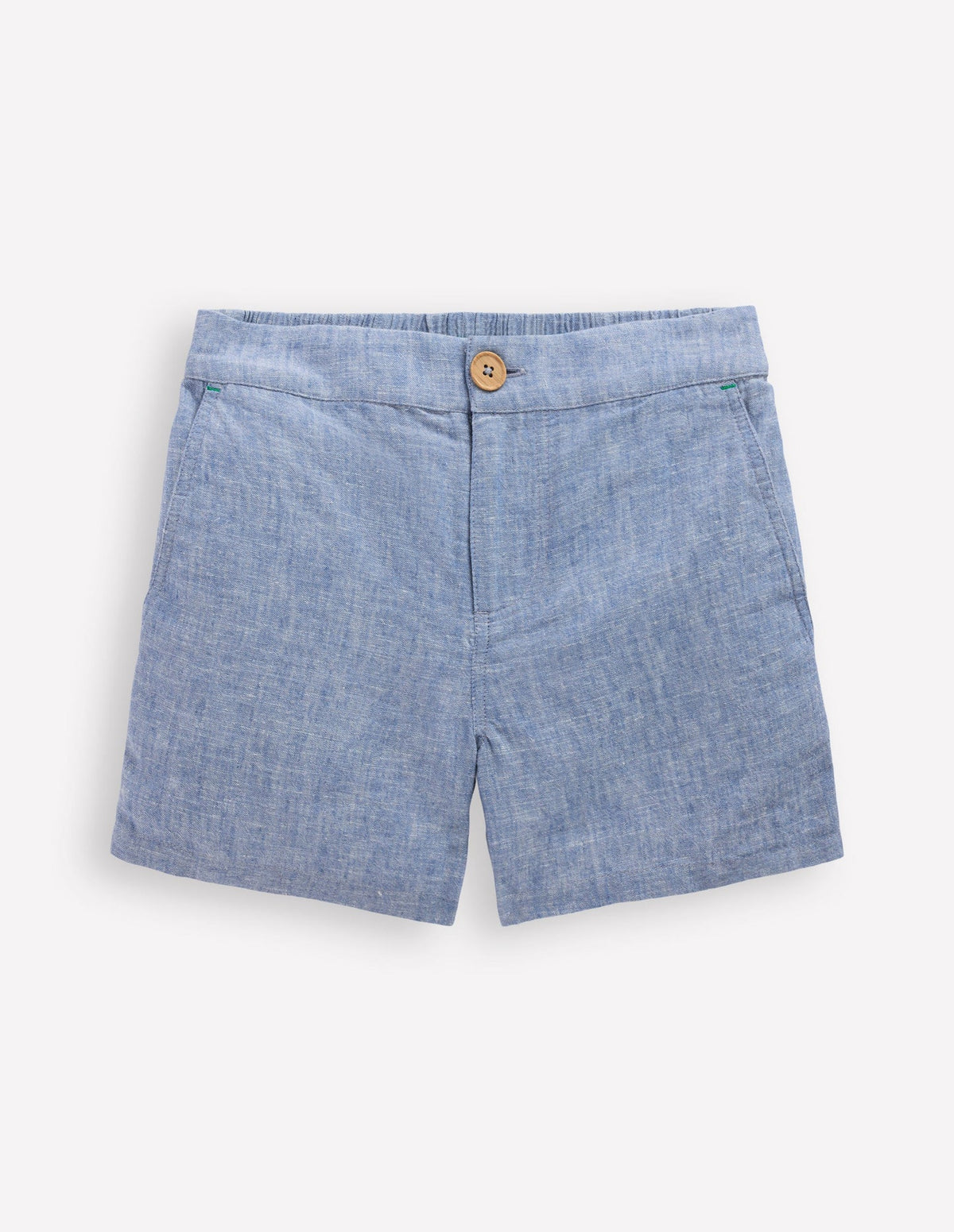 Boden Cotton Linen Shorts - Chambray