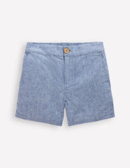 Boden Cotton Linen Shorts - Chambray