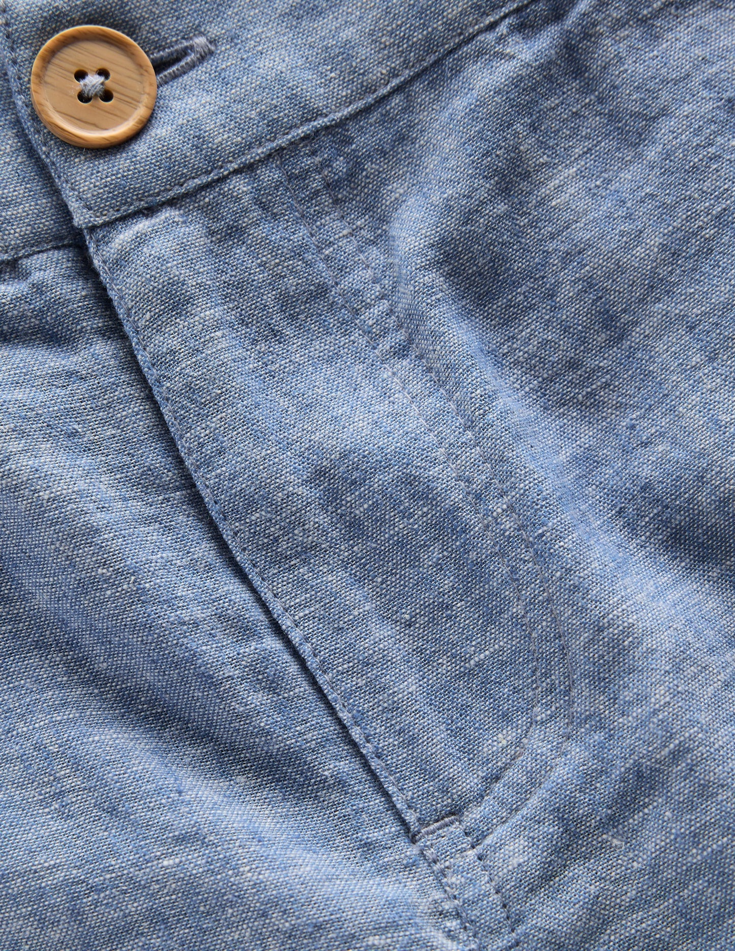 Boden Cotton Linen Shorts - Chambray