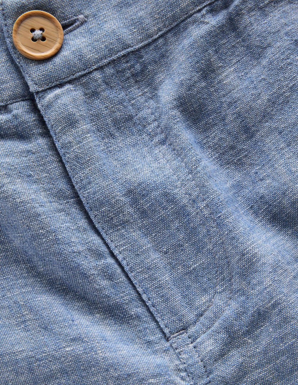 Boden Cotton Linen Shorts - Chambray