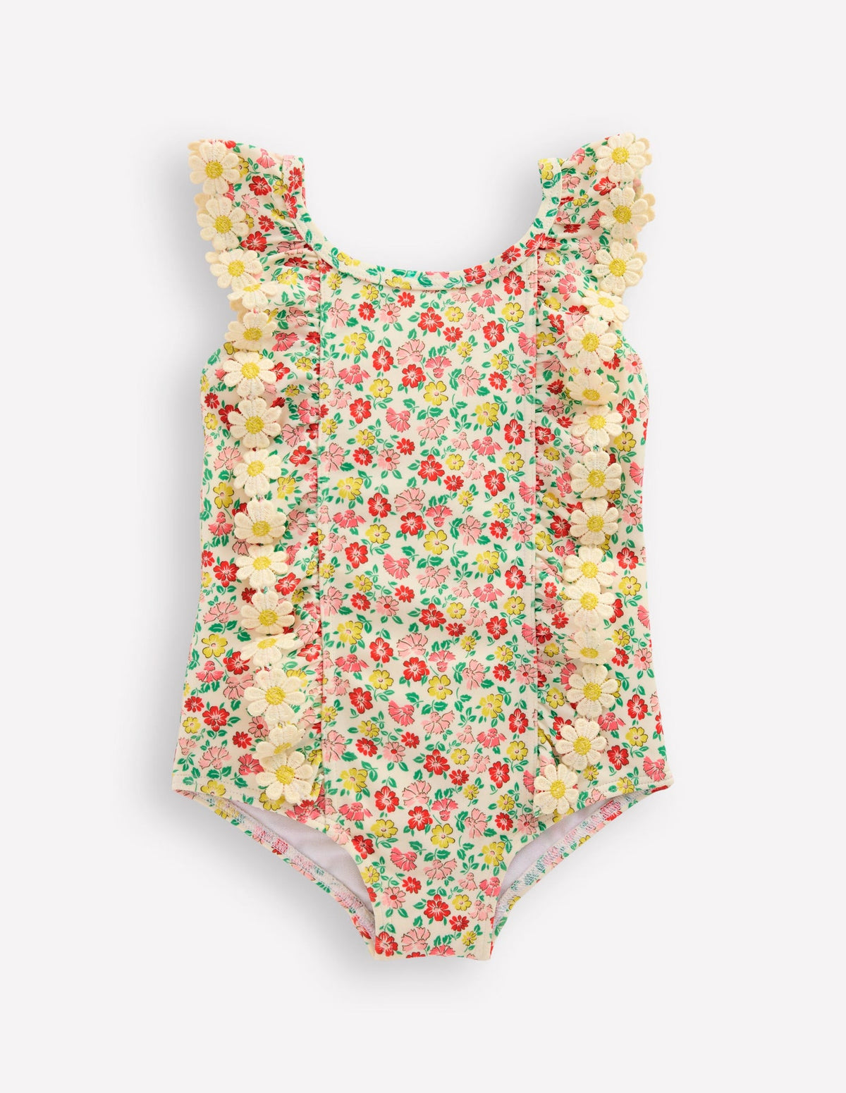 Boden Frilly Swimsuit - Multi Summer Flower Bed