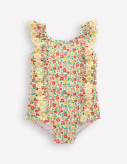 Boden Frilly Swimsuit - Multi Summer Flower Bed