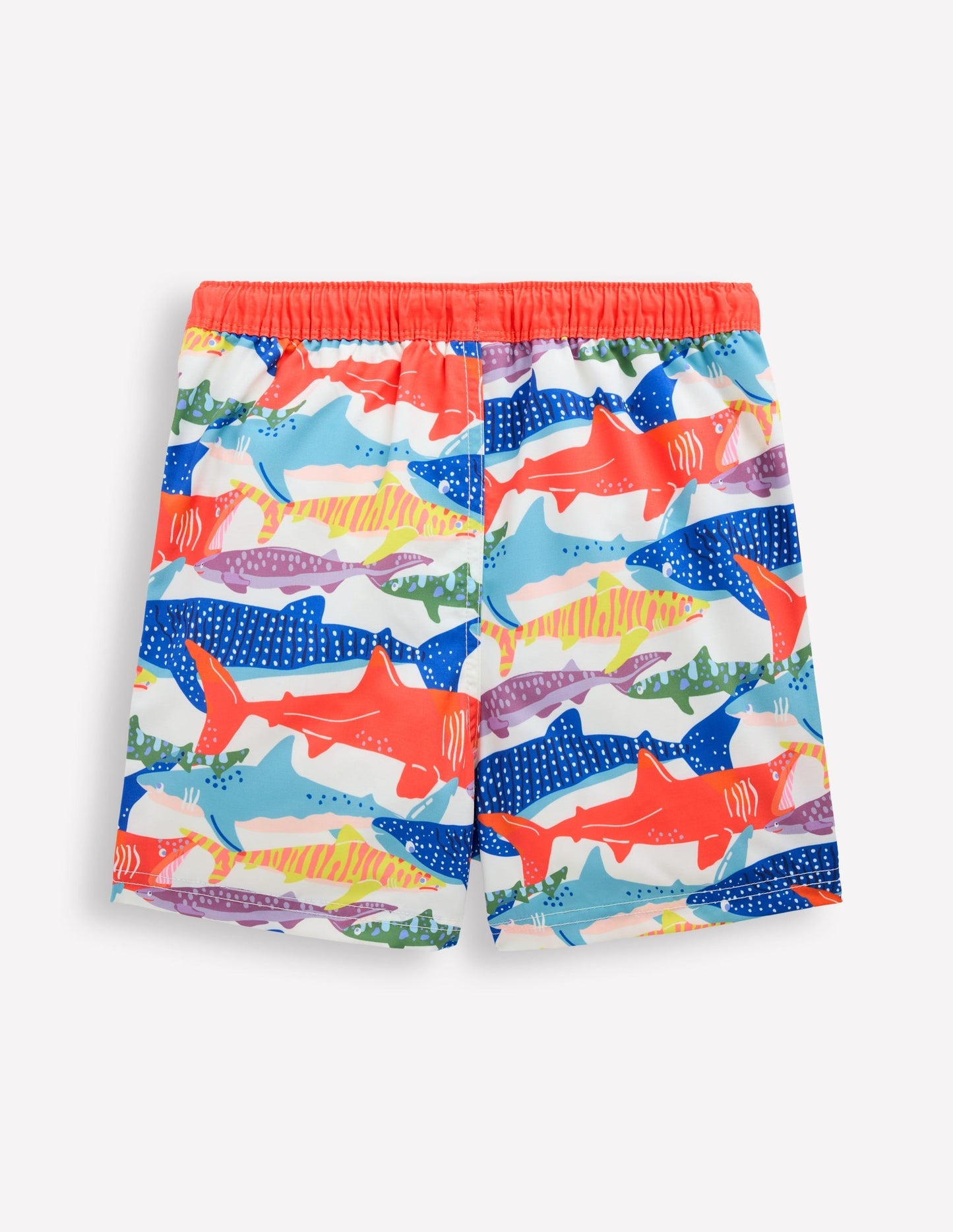 Boden Swim Shorts - Ivory Riso Shark