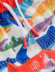 Boden Swim Shorts - Ivory Riso Shark