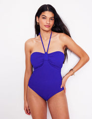 Boden Crinkle Texture Swimsuit - Cobalt