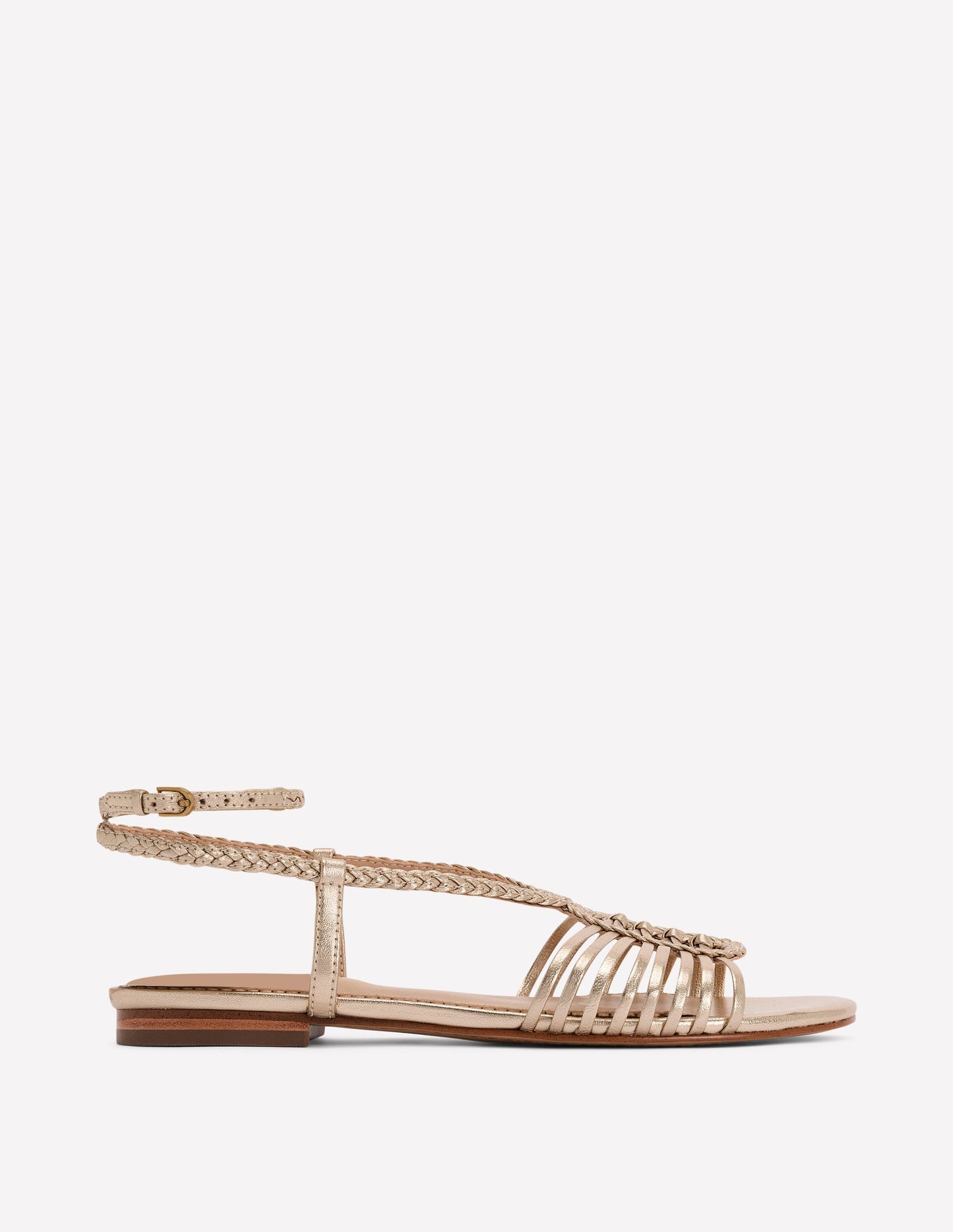 Boden Multi Strap Flat Sandal - Gold