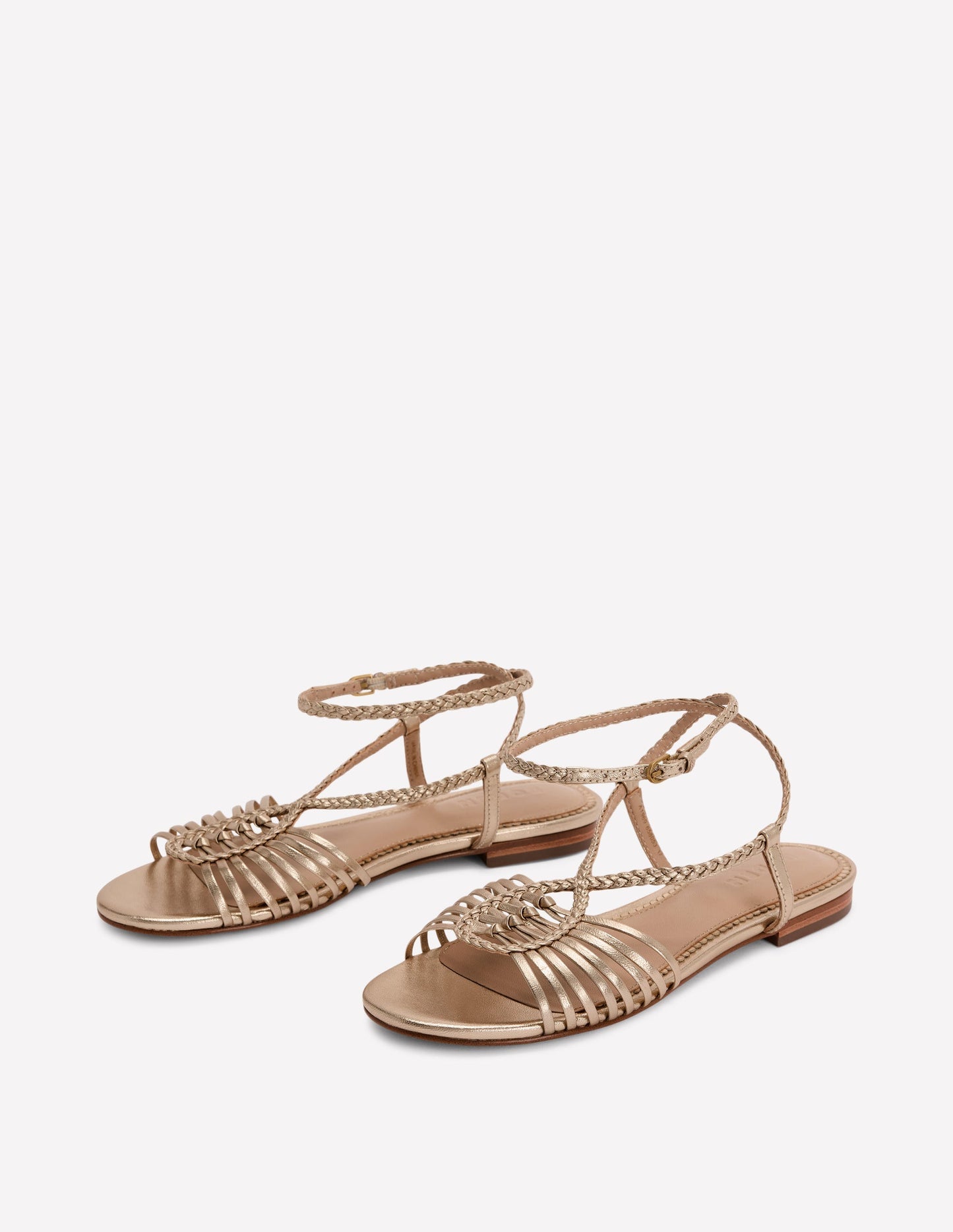 Boden Multi Strap Flat Sandal - Gold
