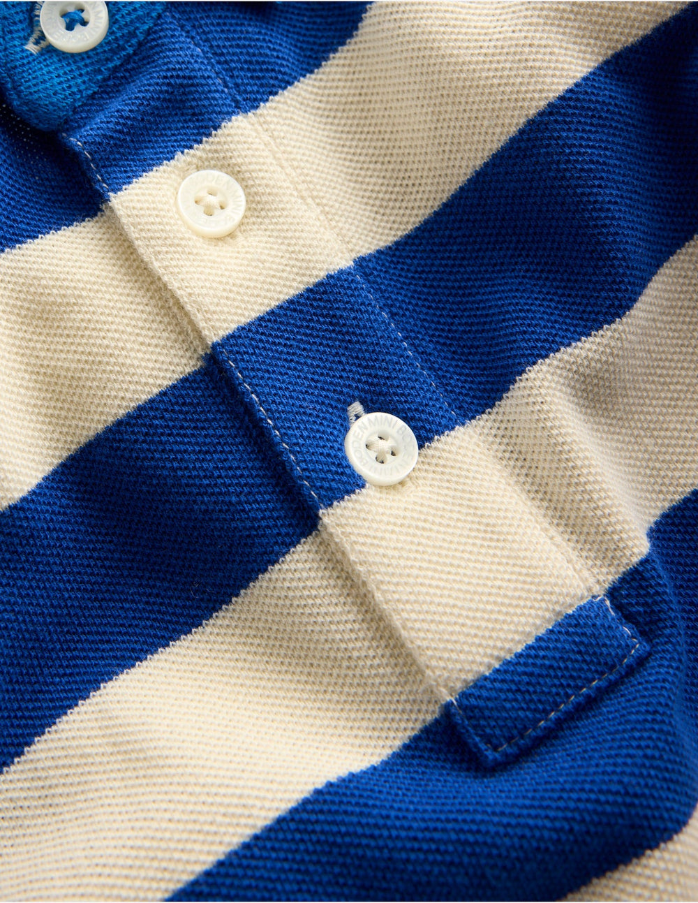Boden Piqué Polo Shirt - Sapling Green/ Kingfisher Blue