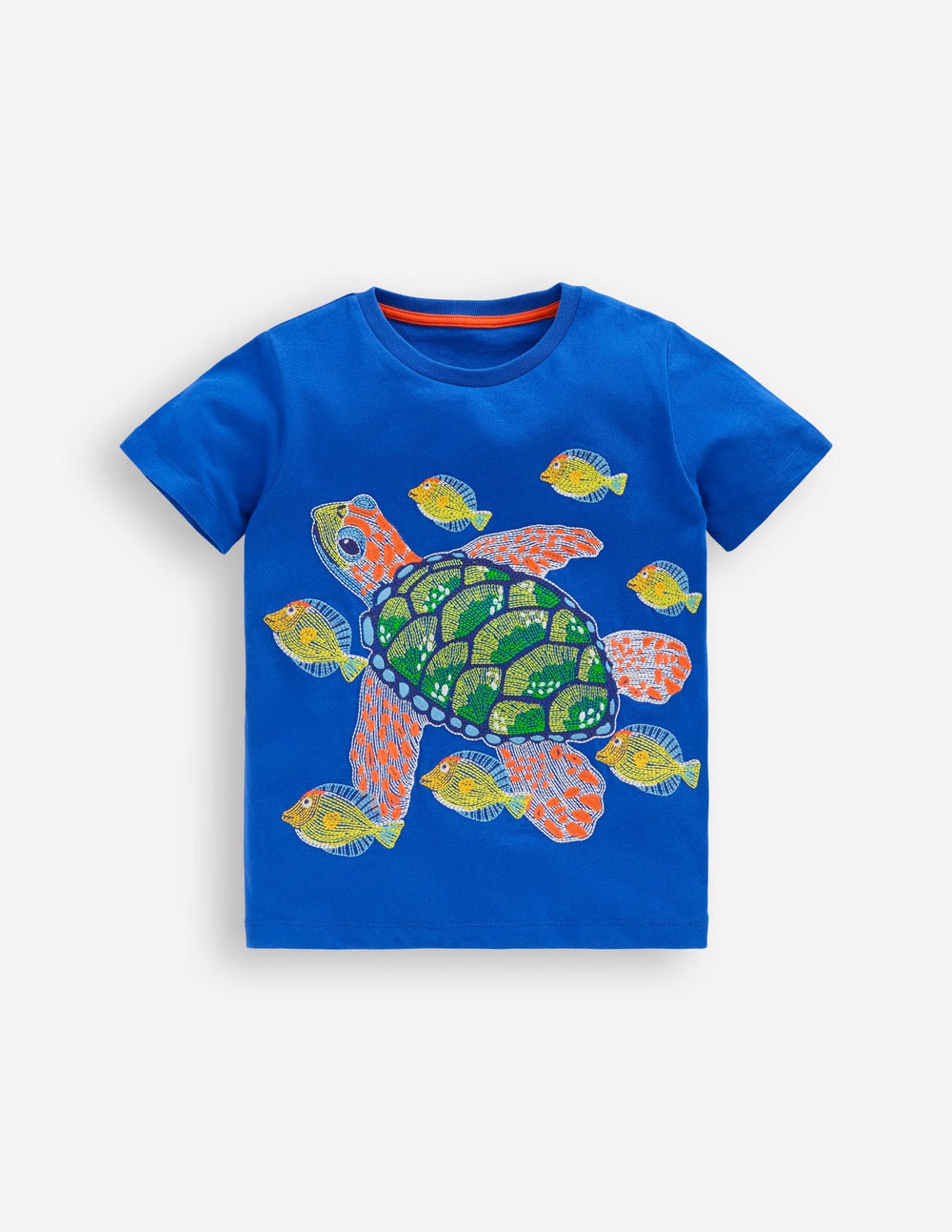 Boden Glow Superstitch T-shirt - Gallery Blue Turtle