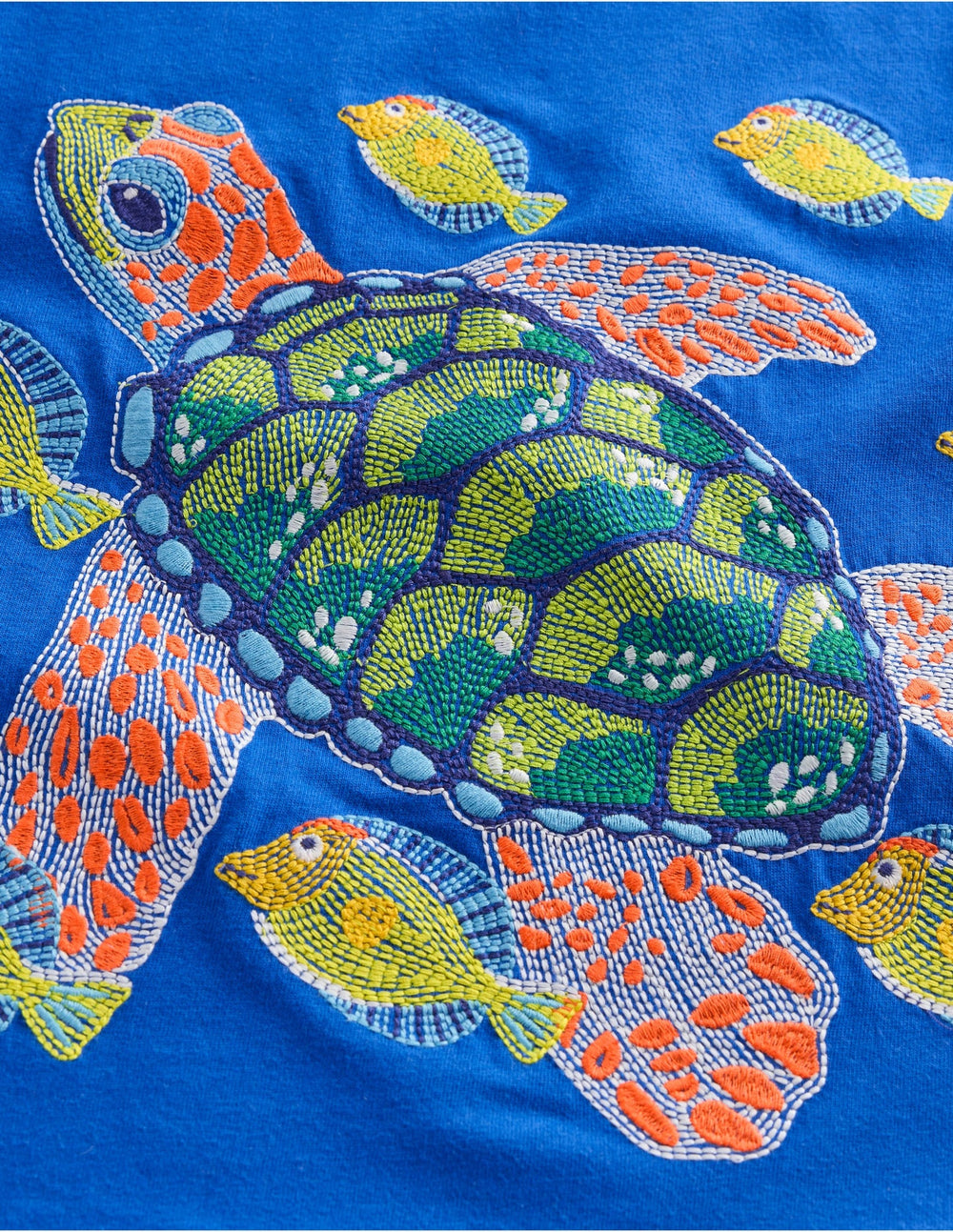 Boden Glow Superstitch T-shirt - Gallery Blue Turtle