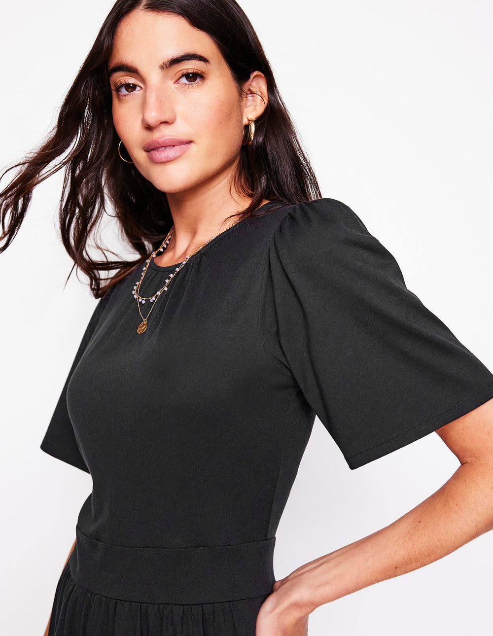 Boden Louisa Short Jersey Dress - Black