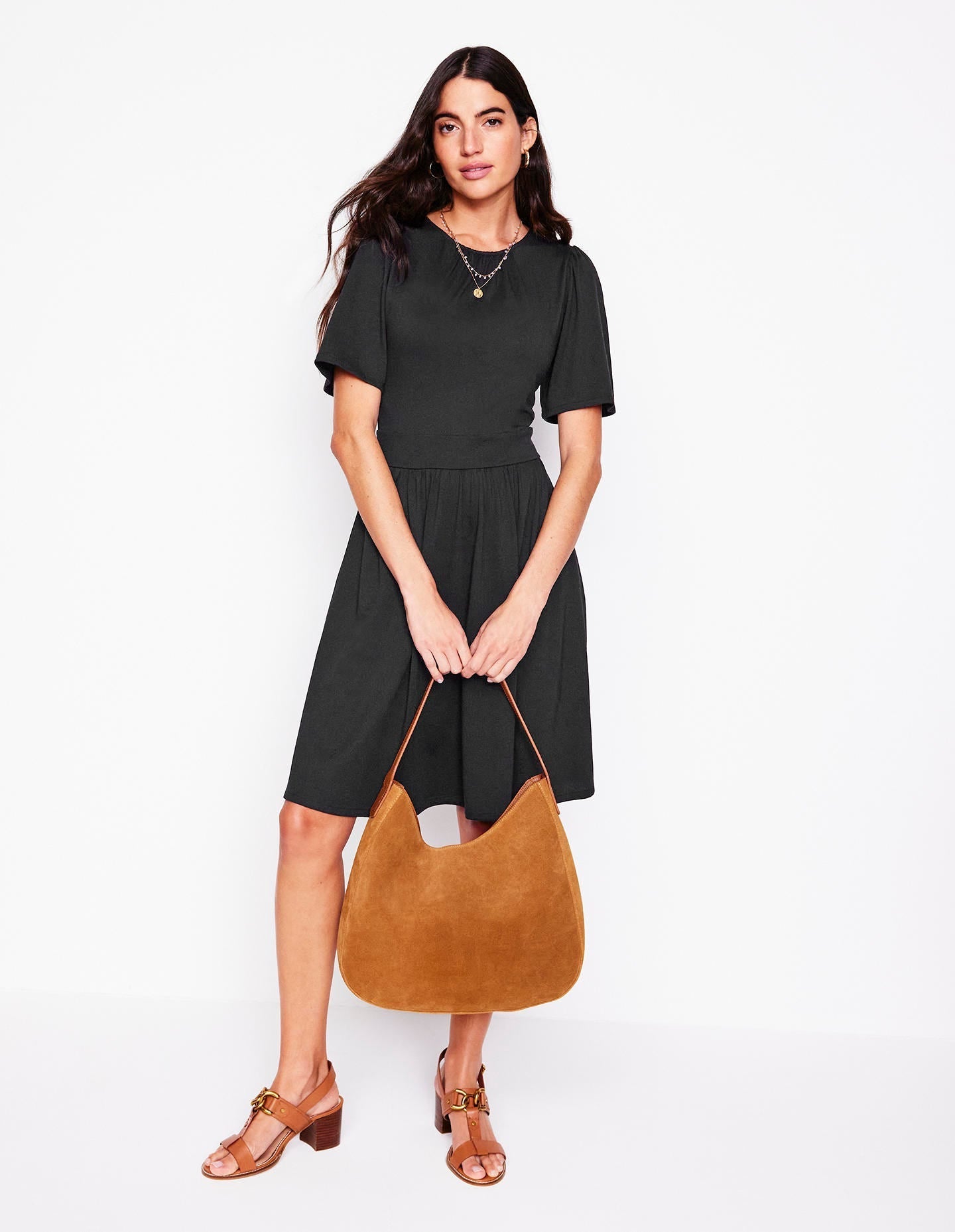 Boden Louisa Short Jersey Dress - Black