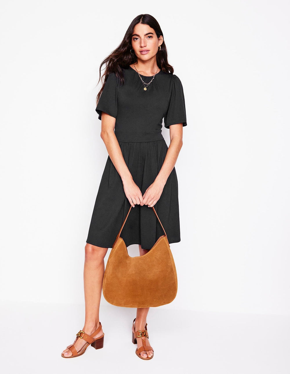 Boden Louisa Short Jersey Dress - Black
